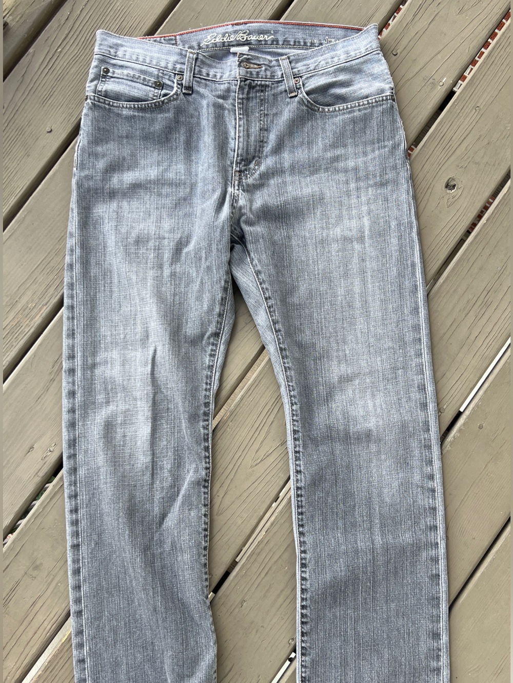 Eddie Bauer Light Grey Denim Jeans - Straight Fit